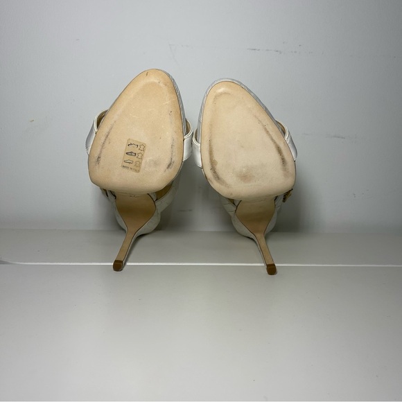 Giuseppe Zanotti Women’s White Croc-Embossed High Heel summer Sandals Size 37.5 - Picture 10 of 10